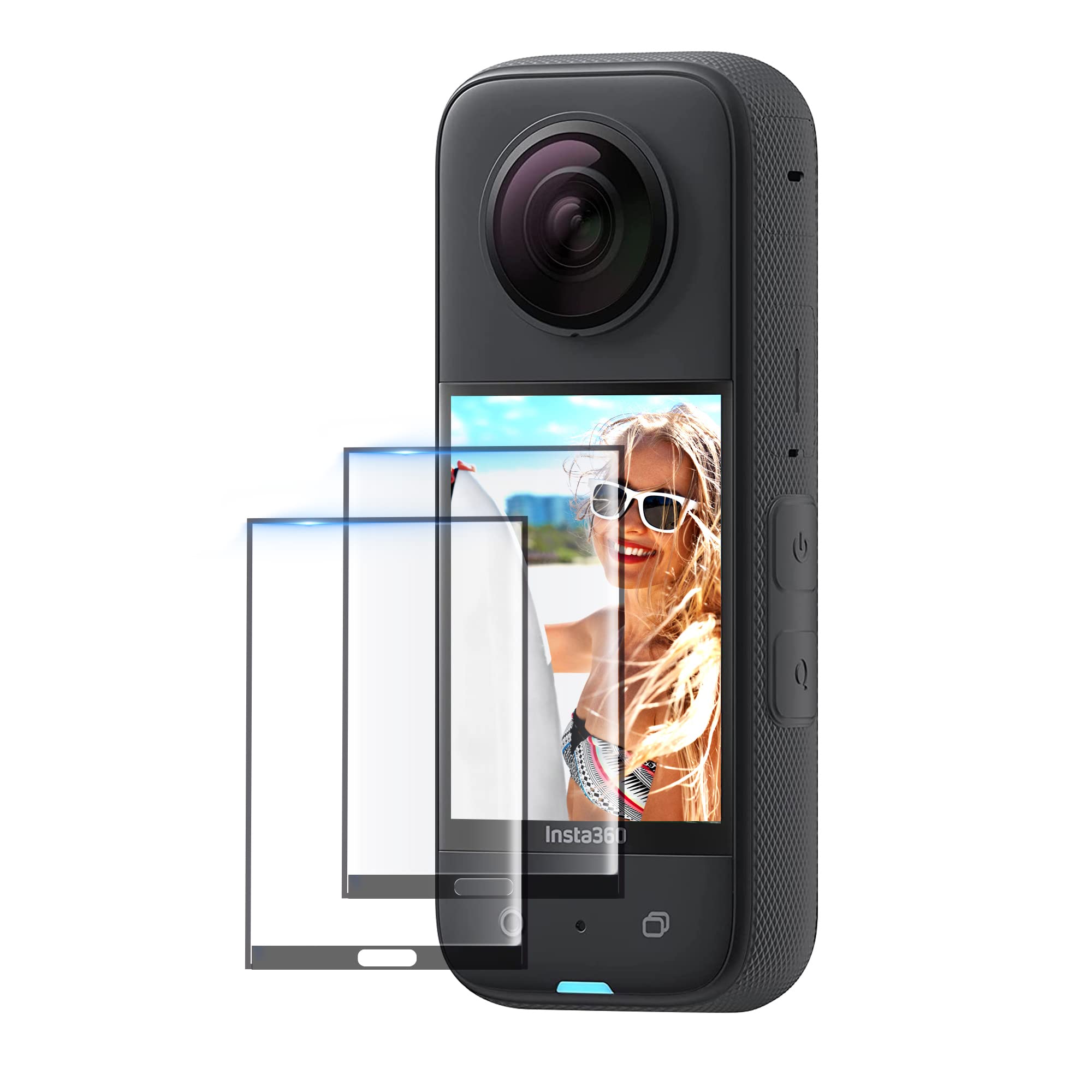 【送料無料】CYNOVA X3 保護フィルム for Insta360 X3 レンズ フィルム,インスタ360 x3 専用 フィルム 強化ガラス 液晶画面保護【2枚液晶保護フィルム】