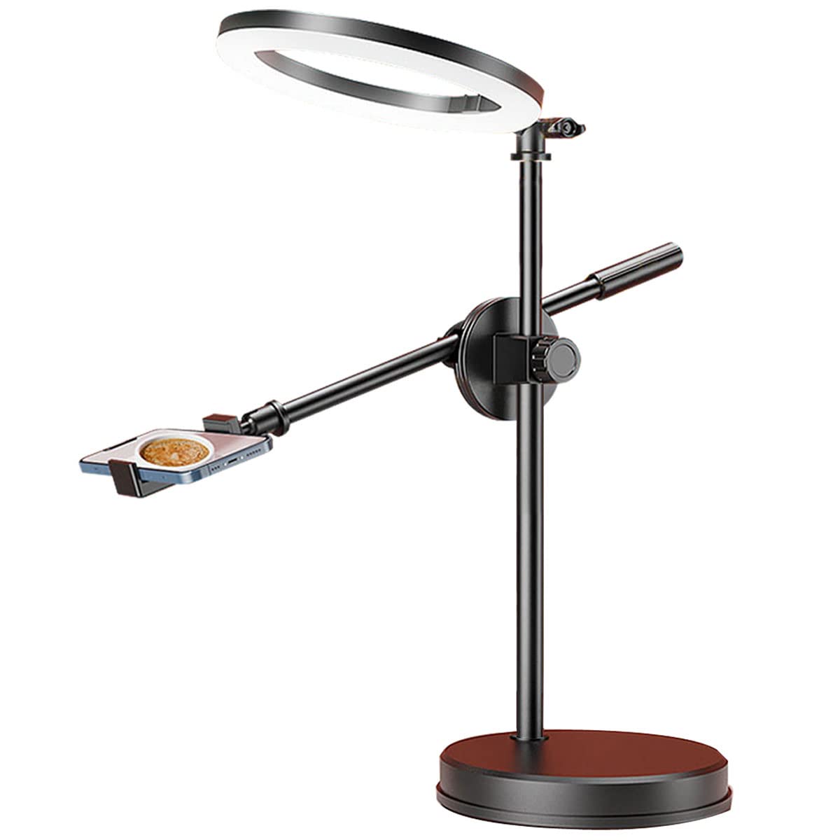 【送料無料】lapset 【iPhone専門誌 雑誌掲載モデル】 スマホスタンド 俯瞰撮影 LED ライト付き 日本語取扱説明書 卓上タイプ (伸縮無しタイプ)