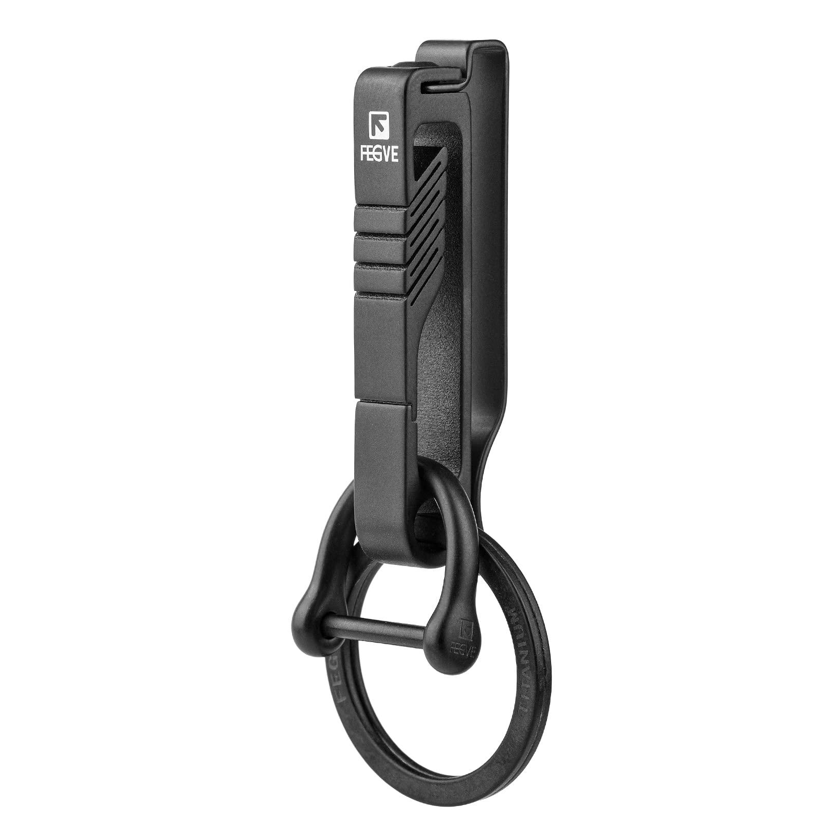 【送料無料】TISUR カラビナ キーホルダー チタン ベルト フック カラビナ おしゃれ キーリング付き 車..