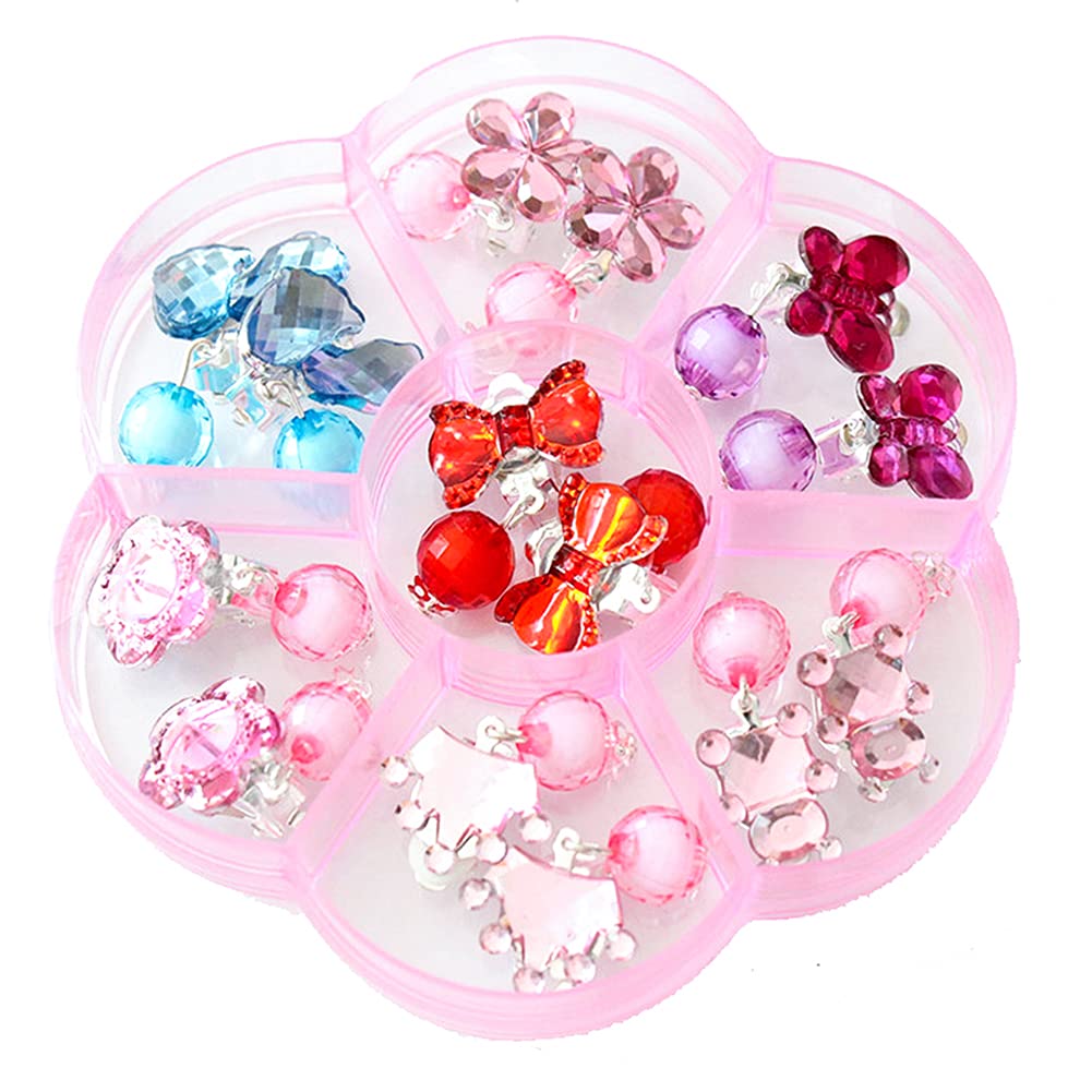 【送料無料】Formemory イヤリング クリップ式 子供 イヤリングセット 女の子 可愛い 蝶結び ピアス アクセサリー 誕生日プレゼント おもちゃ 女の子 イヤリング 子供大人兼用 プレゼント (蝶結び)