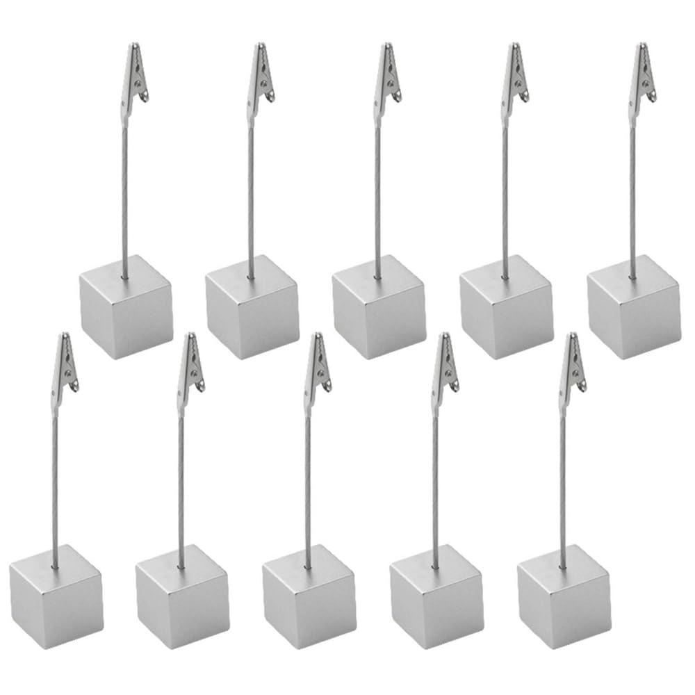 【送料無料】XINMEIWEN キューブベース メモクリップホルダースタンド ワニ口クリップクラスプ付き 写..