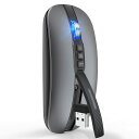 【送料無料】FMOUSE Bluetooth マウス ワイヤレスマウス 無線 マウス 静音 充電式 薄型 小型 6ボタン2.4GHz 光学式 高精度 省エネルギー 800/1200/1600/2400DPI デスクトップ戻るボタン 静音ボタン windows mac Chrome Android Surface iPad OS対応 日本語取扱説明書 (G