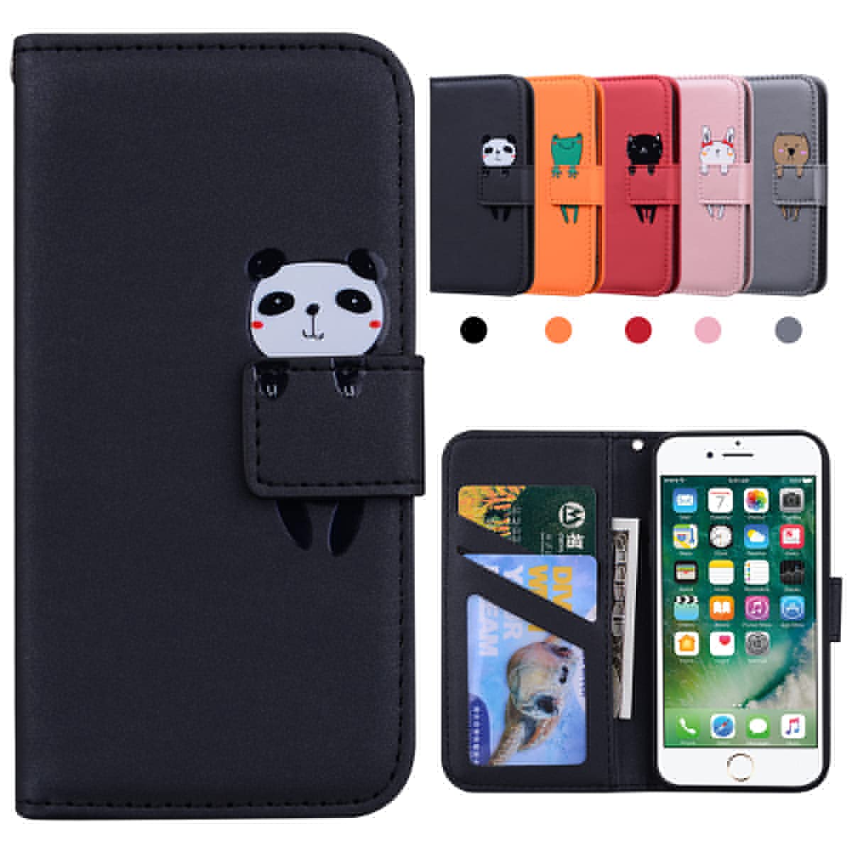 【送料無料】Kedic iPhone se 第3世代 ケース iPhone se2 ケース 手帳型iPhone7 iPhone8 iPhone SE 第2世代 通用ケース 防塵 耐衝撃TPU素材 かわいい動物 アイホン7 ケース アイフォン8 ケース iPhone SE 3 ケース 2022 カード収納 スタンド機能 傷つけ防止 便利 財布タ