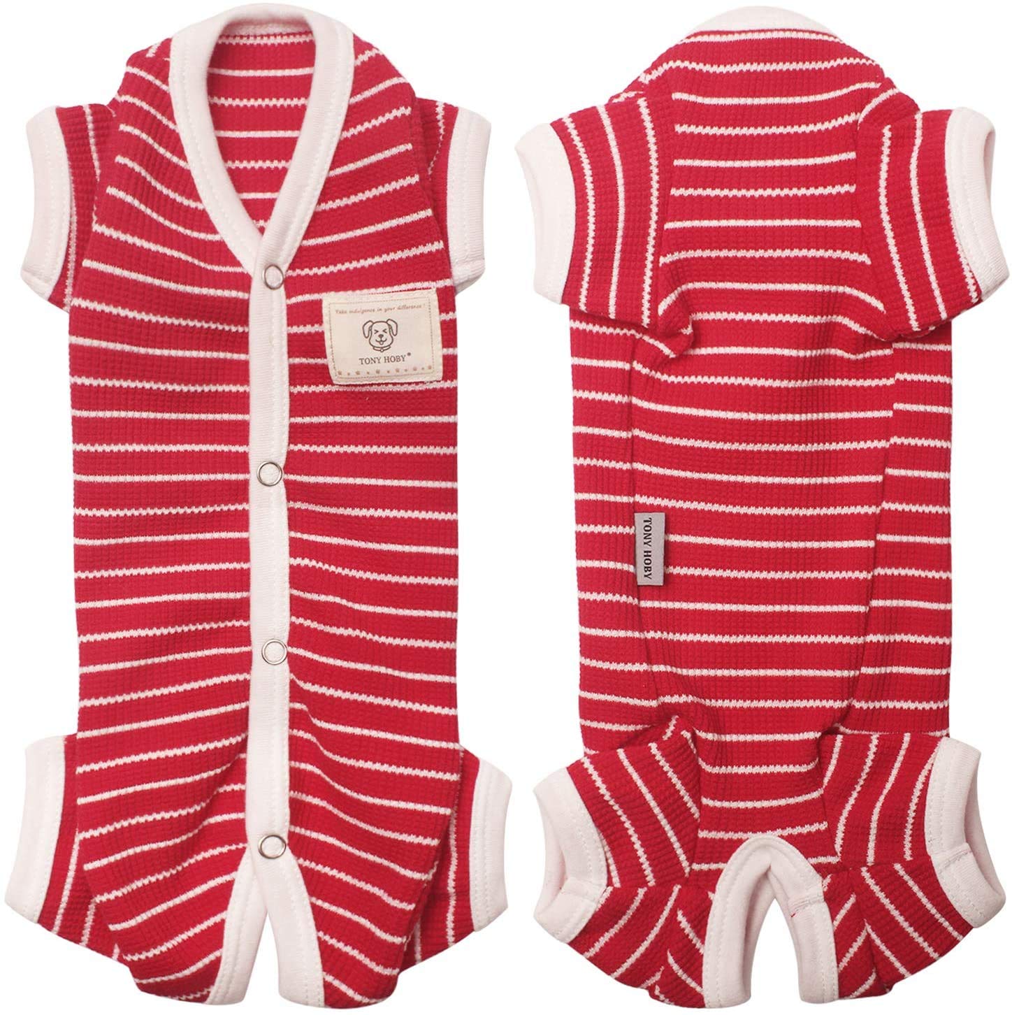 【送料無料】TONY HOBY 男女別け 小型犬術後服 エリザベスカラーに代わる 手術後の傷口保護 犬のパジャ..