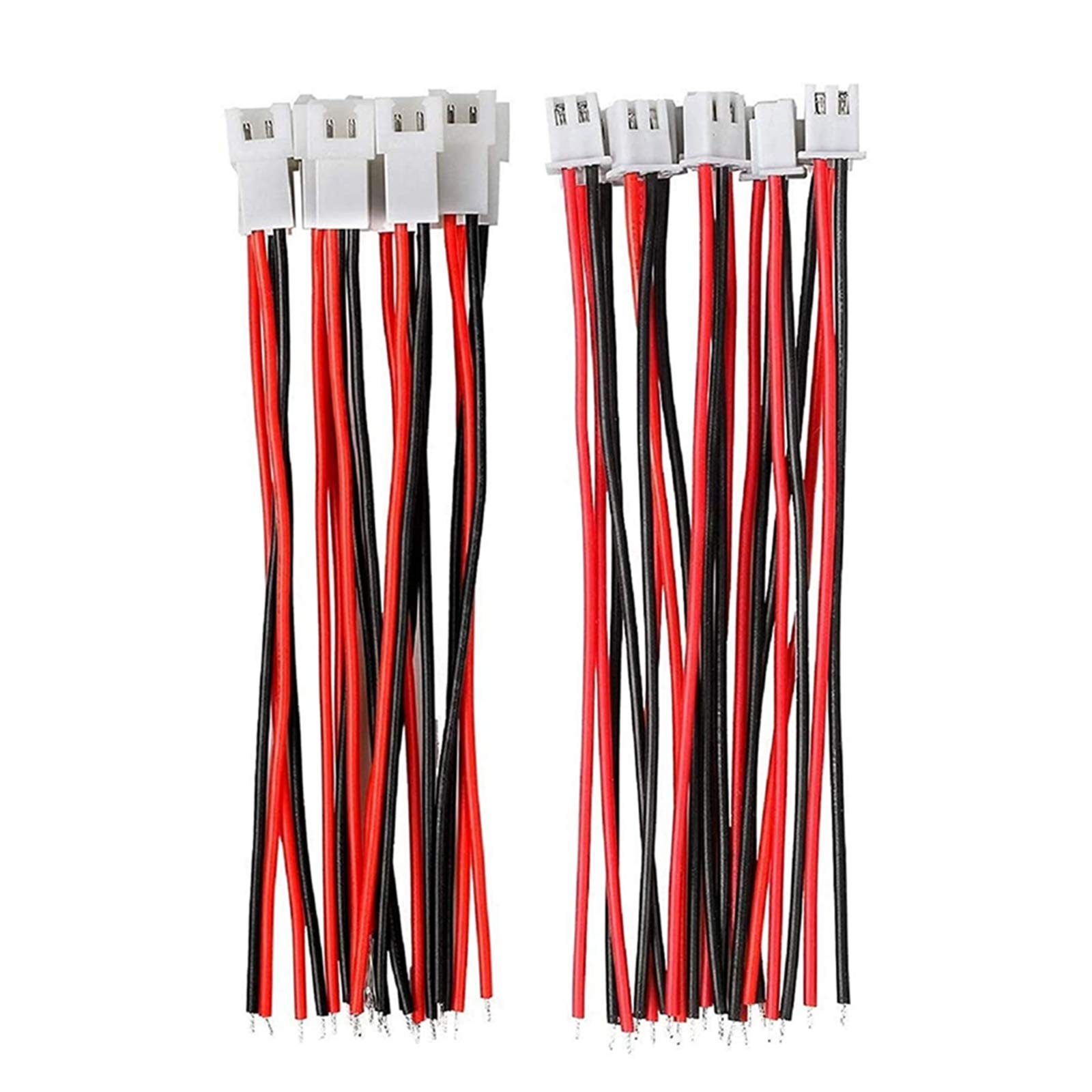 【送料無料】YFFSFDDC 20ペアJST 1.25mm 15cm ピッチ ケーブル付2ピンコネクター オス・メス延長ケーブ..