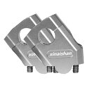 【送料無料】xinaishan バイク用ハンドルバーライザー オートバイハンドルバー ライザー ハンドルポスト22mm/28mm 汎用 (MDL3517(直径22mm), シルバー)
