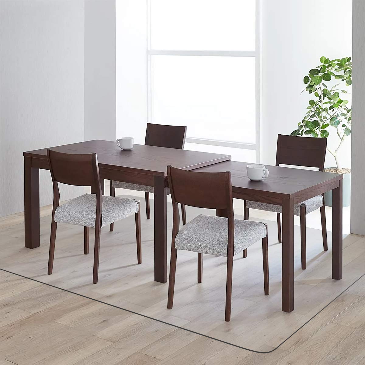 【送料無料】ダイニングマット クリア PVC 180X300cm 特大サイズ 超大判 厚さ1.5mm クリアマット テーブルマット 透明マット ソフト 撥水 おしゃれ 汚れ防止 お手入れ簡単 床暖房対応 滑り止め (180*300-NEW)