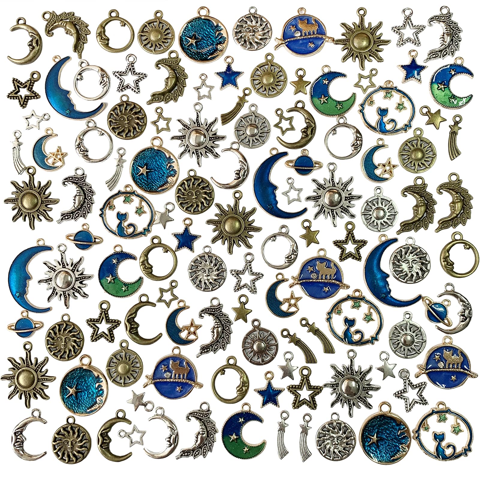 【送料無料】チャーム 112個セット 合金 オーナメント ペンダント ブレスレット用 アクセサリーパーツ DIY装飾用 手芸材料 工芸品 ギフト ハンドメイド ...