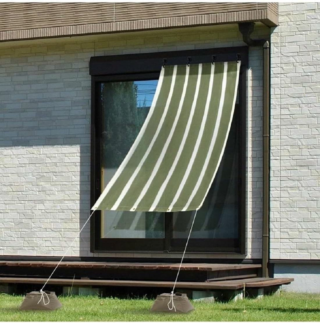 【送料無料】タカショー(Takasho) 日よけ クールシェード プライム グリーンストライプ 1×2m 【5年】UV..