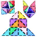 【送料無料】PicassoTiles 12 Pcs Magnetic Building Block Set Right Triangle Magnet Tile...