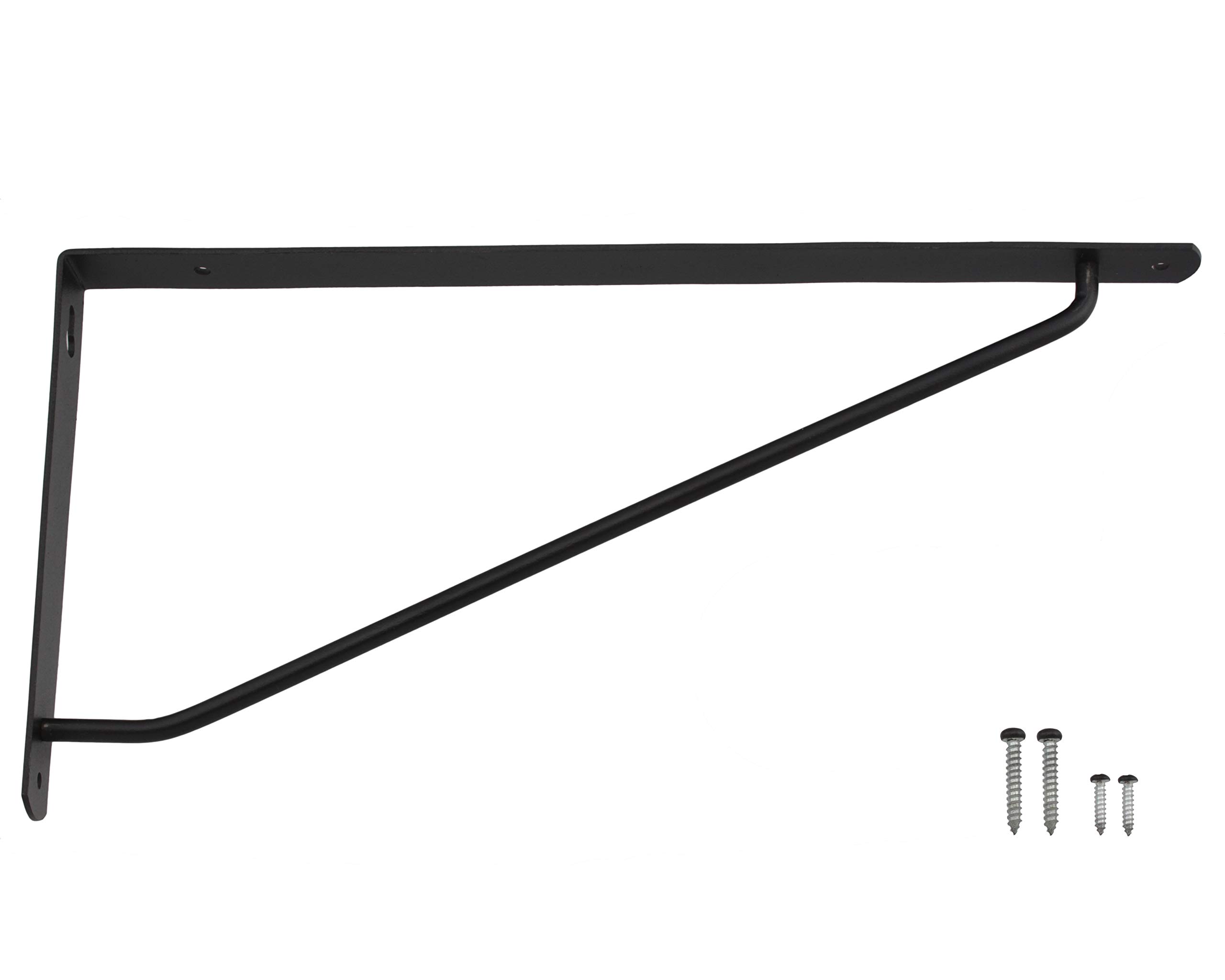 【送料無料】ハイロジック カラースレンダー棚受 300×150mm ブラック 98166