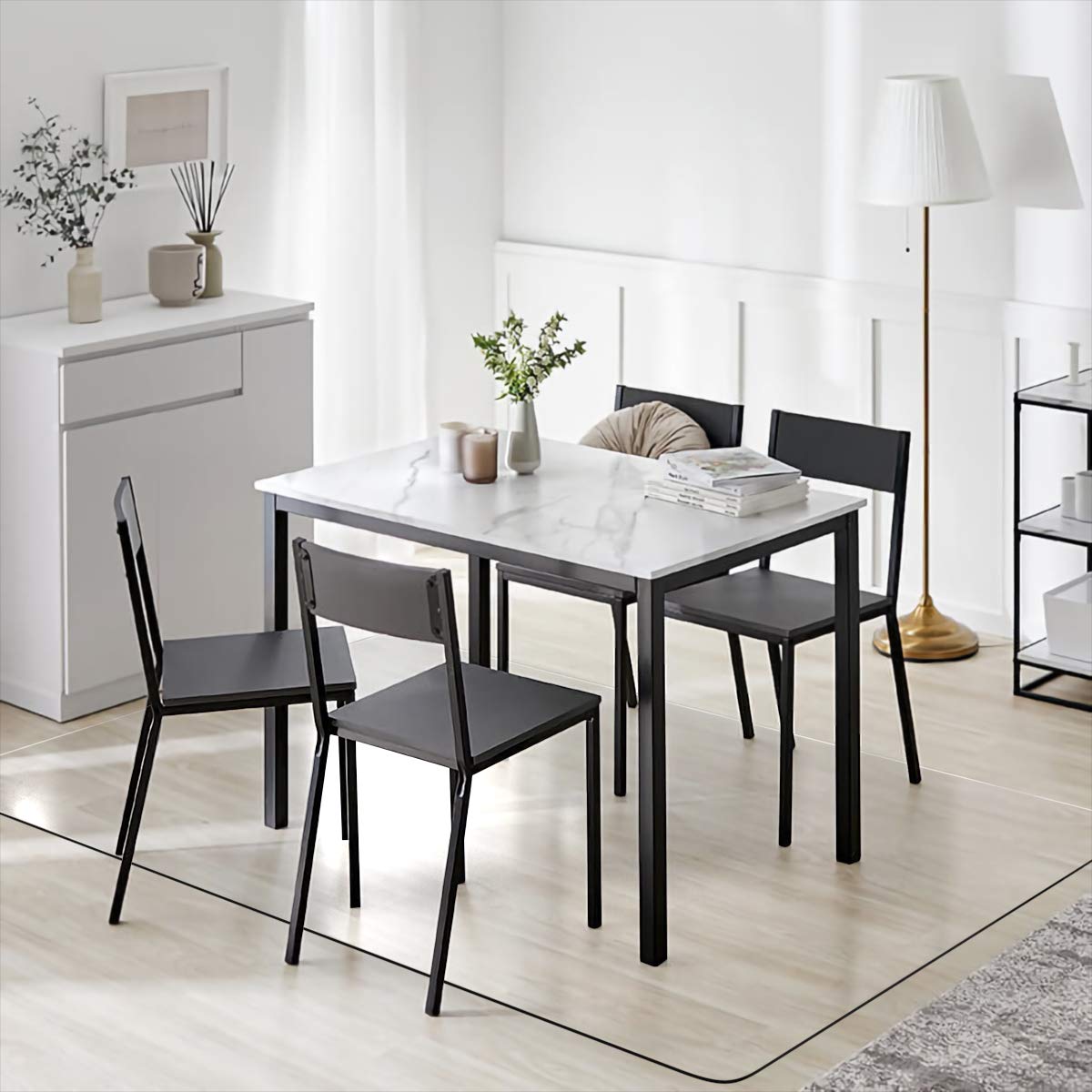 【送料無料】ダイニングマット クリア PVC 180X240cm 特大サイズ 超大判 厚さ1.5mm クリアマット テーブルマット 透明マット ソフト 撥水 おしゃれ 汚れ防止 お手入れ簡単 床暖房対応 滑り止め (180*240-NEW)