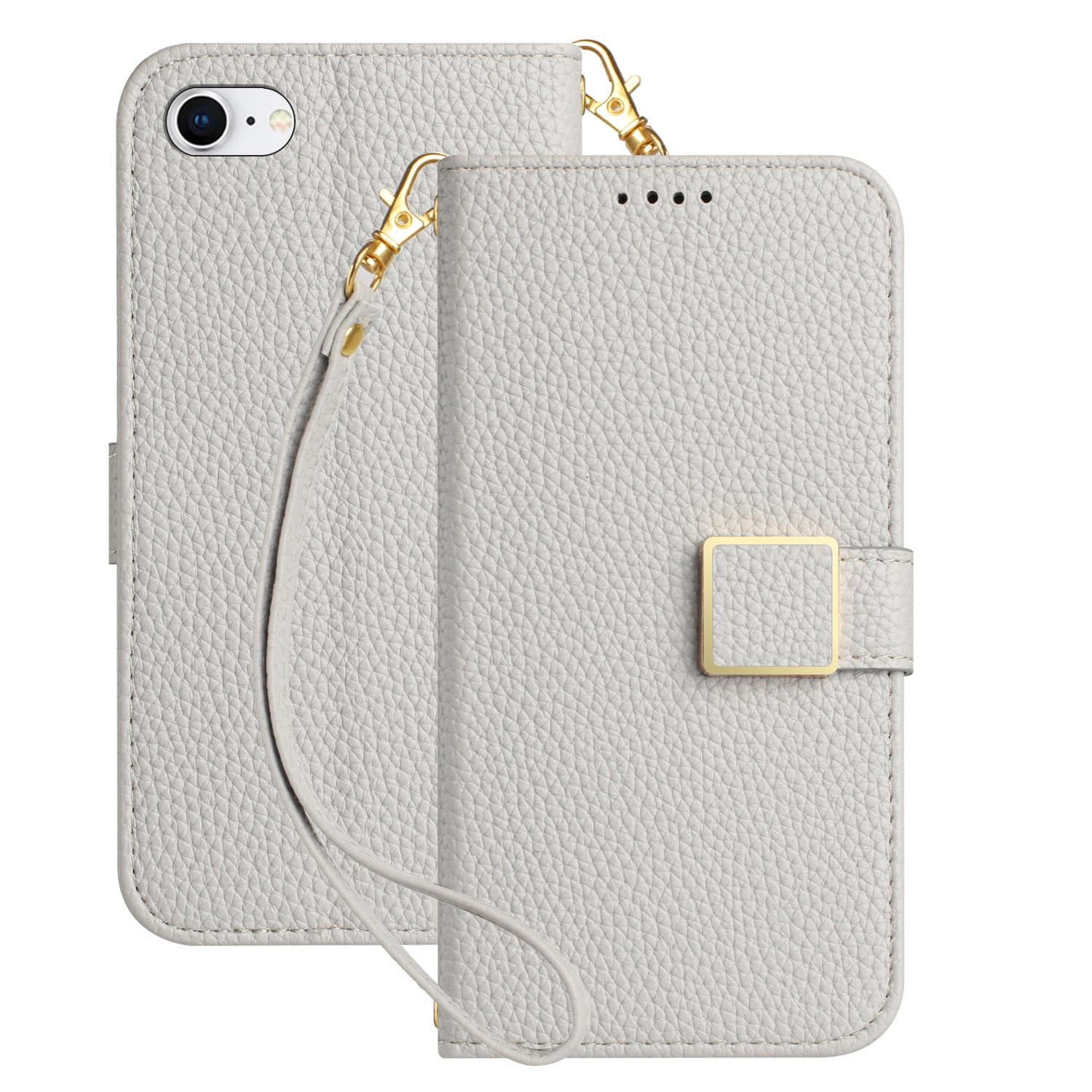 【送料無料】Deeaar iPhone se ケース 手帳型 人気 スマホケース iPhone7 iPhone8 財布型 カバー カードポケット付き 軽量 薄型 全面保護 贈り物 iPhone 第2世代 第3世代 カード収納 スタンド機能 横置きスタンド機能 高級PUレザー 上質な手触り 擦り傷防止 ケース (iPh