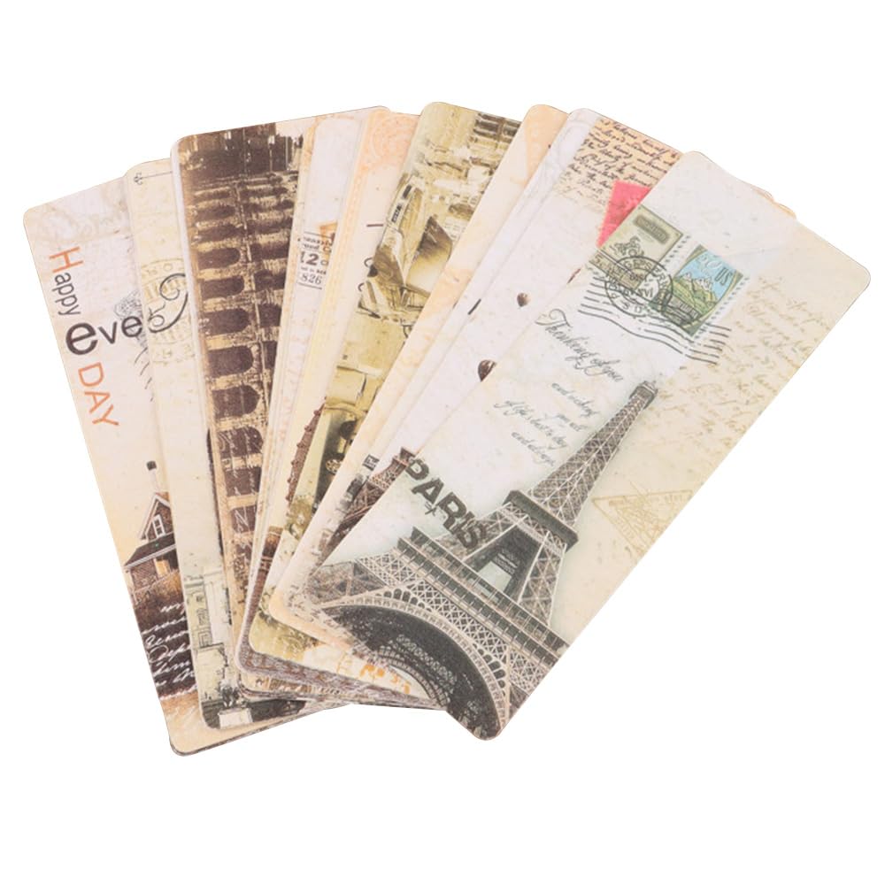 【送料無料】しおり しおり おしゃれ 栞 オシャレな 読書家さんに アンティーク風 エッフェル塔他 世界の名所 ブックマーク 【 30枚セット ステキな 】 し...
