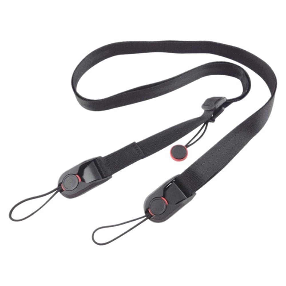 【送料無料】[QIKEJI] カメラストラップ 首掛け 落下防止、ユニバーサル、自由に長さ調整可能、ワンクリック分解機能を備えています カメラ、デジタルカメラ、一眼レフカメラなどに対応（ ブラック ）