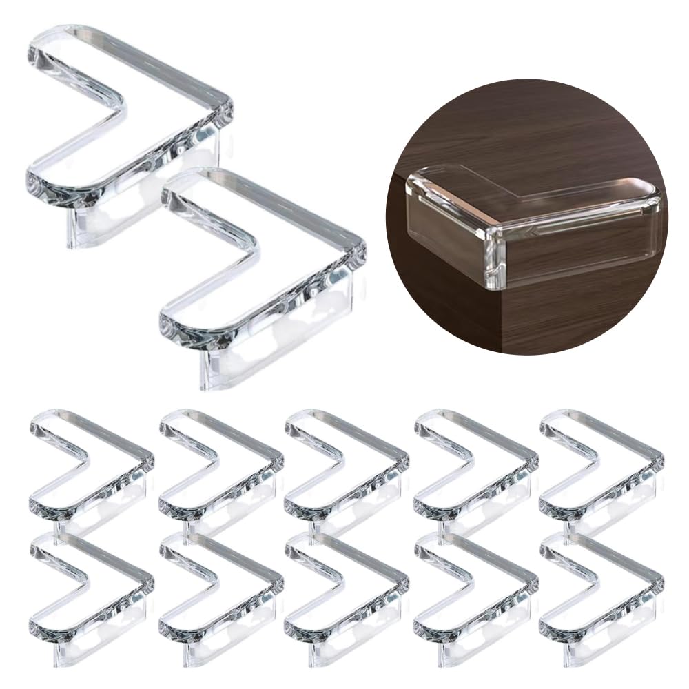 【送料無料】コーナークッション ベビーガード 赤ちゃん 転倒防止 衝突防止 保育園 安全対策 赤ちゃん コーナーガード 赤ちゃん 安全対策 ぶつける 防止 家具の角を保護 ナノ両面テープ付き 柔かいPVC 無毒素材 3M両面テープ付き 4cm*4cm(L型, 透明 12個)