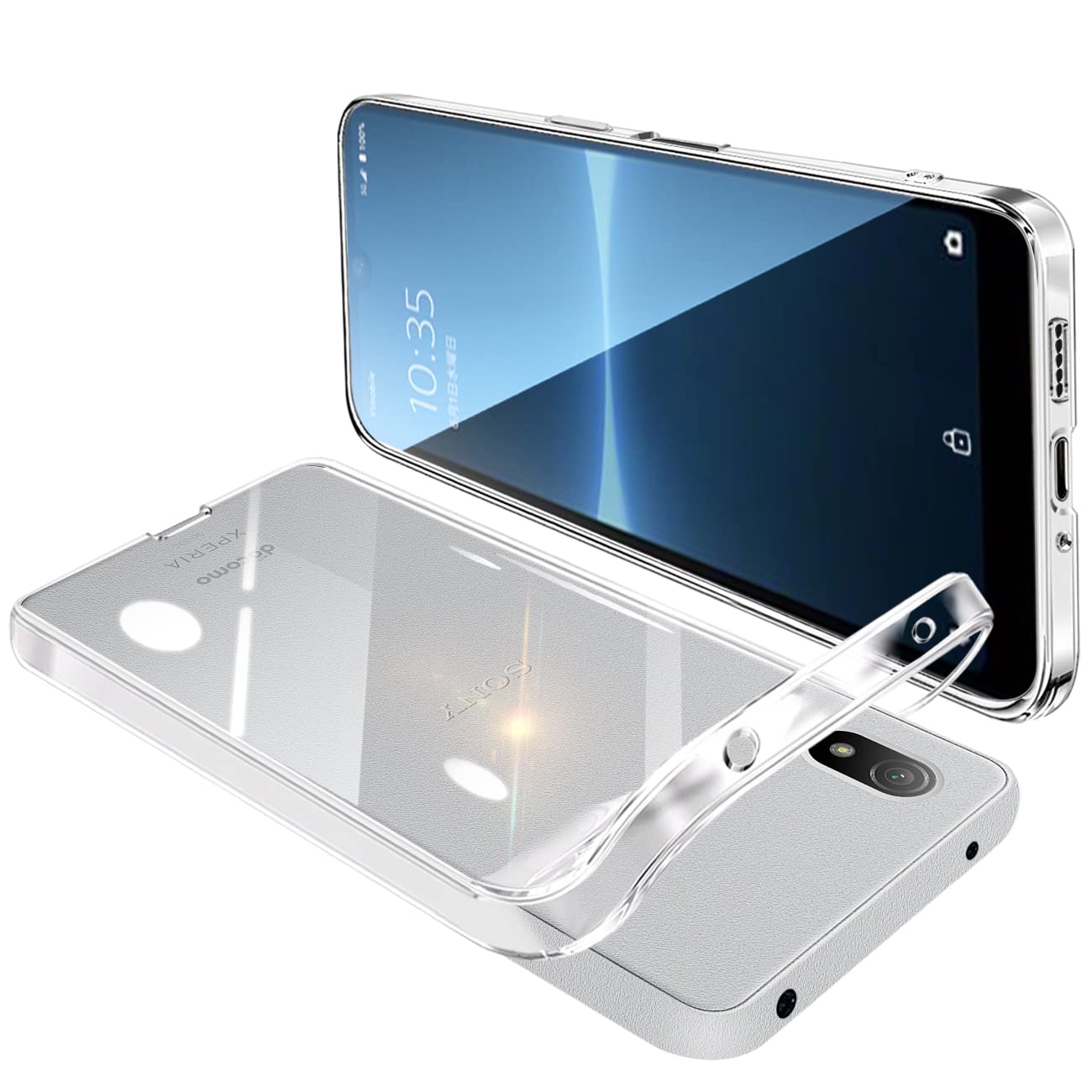 【送料無料】Sony Xperia Ace III ケース クリア SO-53C SOG08 全透明 ガバー エクスペリアACE3 スマホケース 耐衝撃 TPU 薄型 スリム 擦り傷防止 黄変防止 ストラップホール付き(透明)