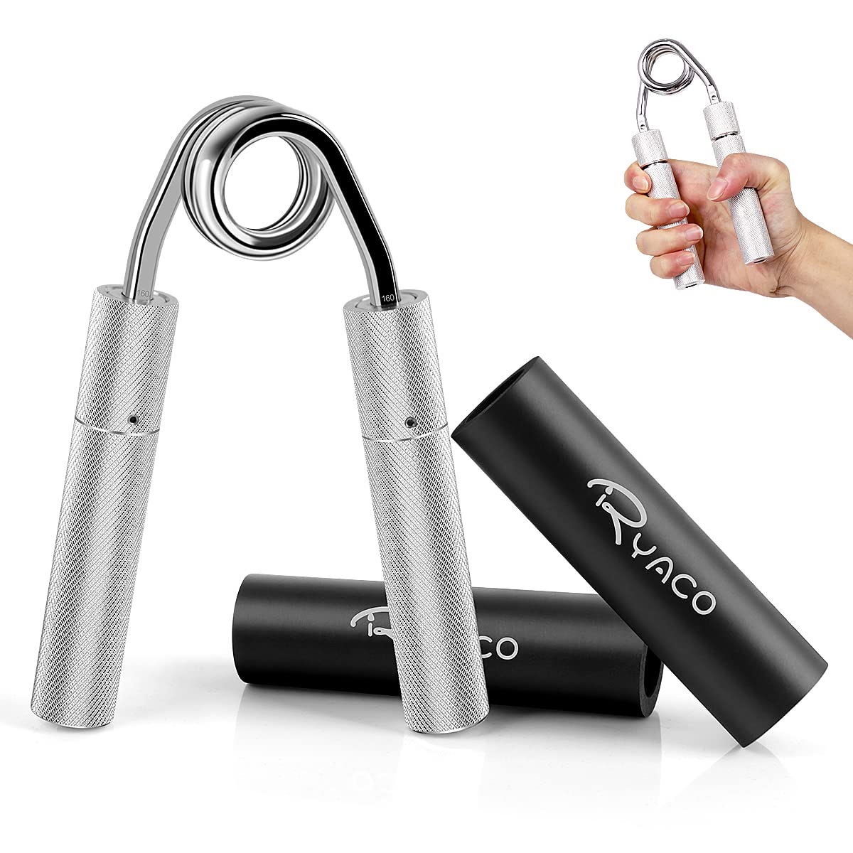 【送料無料】RYACO ハンドグリップ ハンドグリッパー 可変式 握力 トレーニング 握力グリップ 18KG / 2..