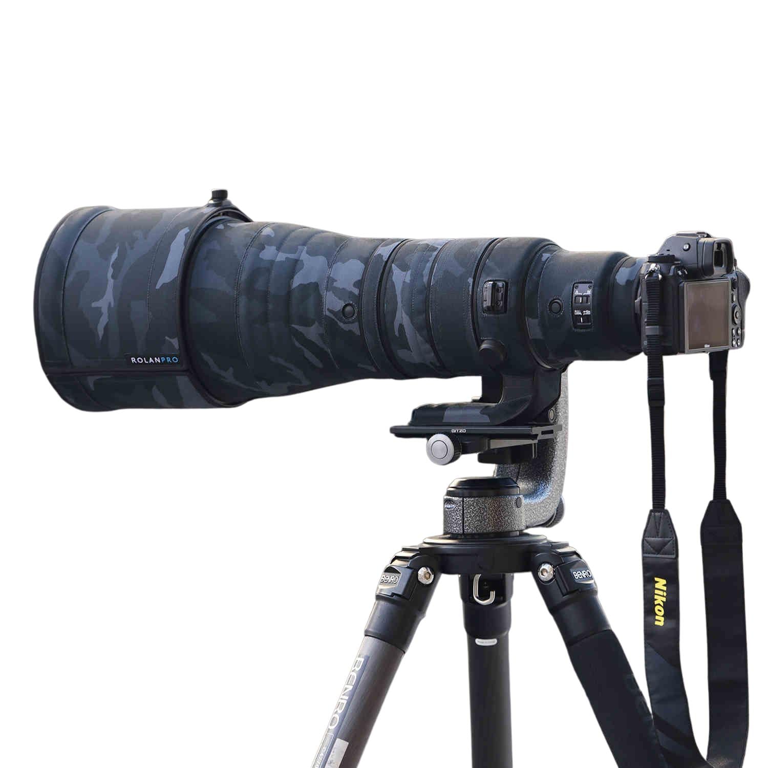 【送料無料】ROLANPROレンズカモフラージュコート、ニコンNIKKOR Z 600mm f/4 TC VR S用レインコート、レンズプロテクティブスリーブ、アウトドアケース、ダークUCP #8