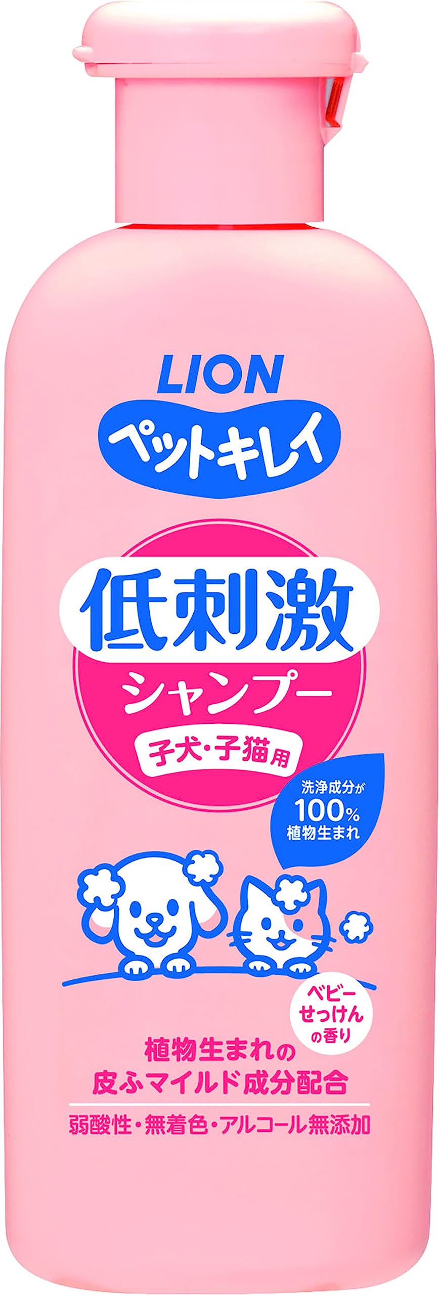 【送料無料】ライオン ペットキレイ 低刺激シャンプー 子犬・子猫用 220ml ベビーせっけんの香り LIONPET