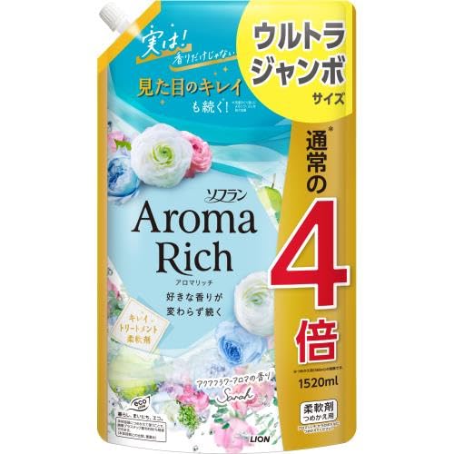 【送料無料】ライオン ソフラン アロマリッチ サラ 詰替 大容量 ジャンボ 1520ML 柔軟剤