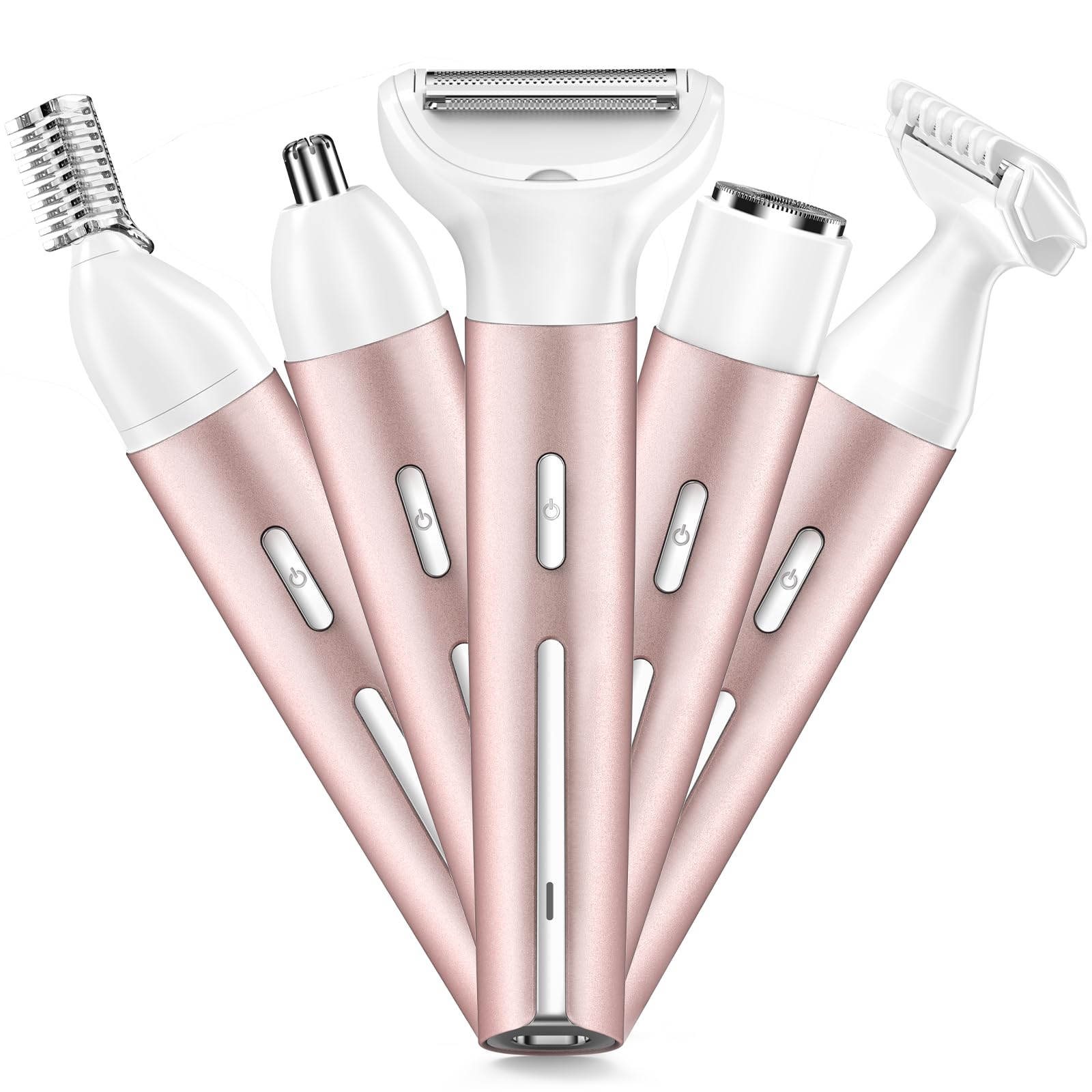 【送料無料】【脱毛サロンの監修＆新登場】電気シェーバー 女性 レディース vio シェーバー 1台5役 180分間連続使用 電動 シェーバー レディース 鼻毛カッター 眉毛シェーバー ボディシェーバー デリケートゾーン 全身 顔 脇 腕 すね 足 ムダ毛 USB充電式 水洗い可能 日