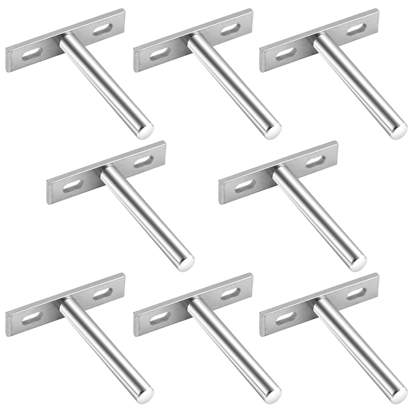 【送料無料】TerraShine 棚受け 8個 ブラケット 棚受け金具 隠し棚受け 差し込みタイプ 金具 隠し DIY 収納 （70mm x100mm）