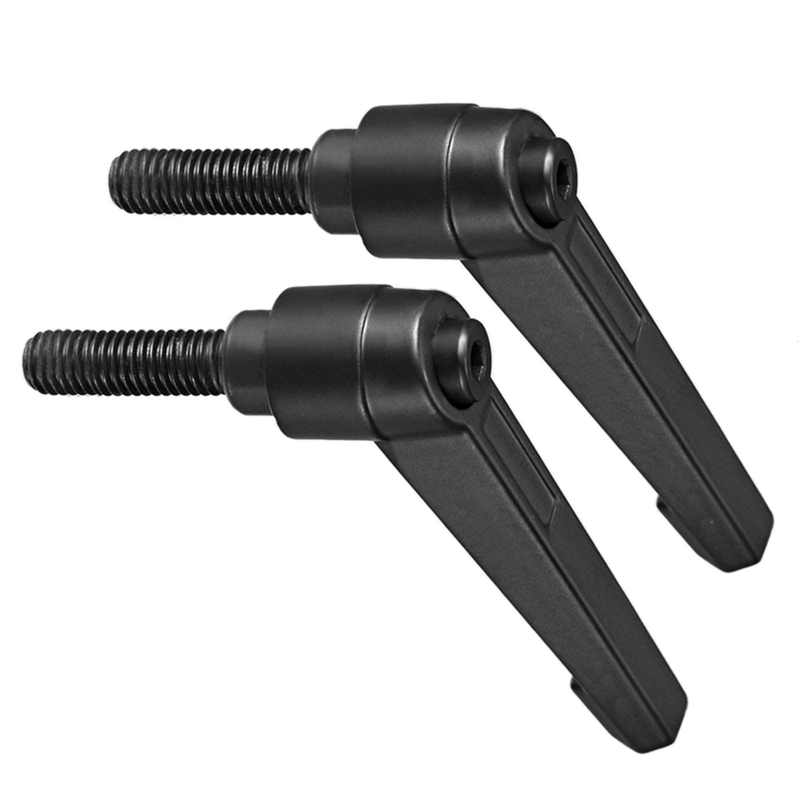 【送料無料】CoCud クランプレバーハンドル M8 x 25 mmオスネジ 調整可能 クイックリリースロック回転ボルトノブ ブラック 旋盤機械用 2個