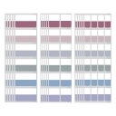 【送料無料】WIICOYK フィルム 付箋 レトロ インデックス 見出し 透明スリム 書ける 強粘着 キレイに剥がせ マルチカラー 6色 10パッド入り サイズ L-60/M-120/S-240枚 事務用品 (レトロL+M+S)