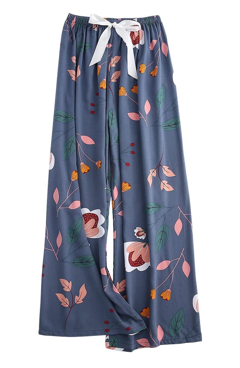 【送料無料】[Euyqs] ルームパンツ 広い脚 レーヨン 涼しい快適な 体型カバー リラックス ルームパンツ (M, #15)