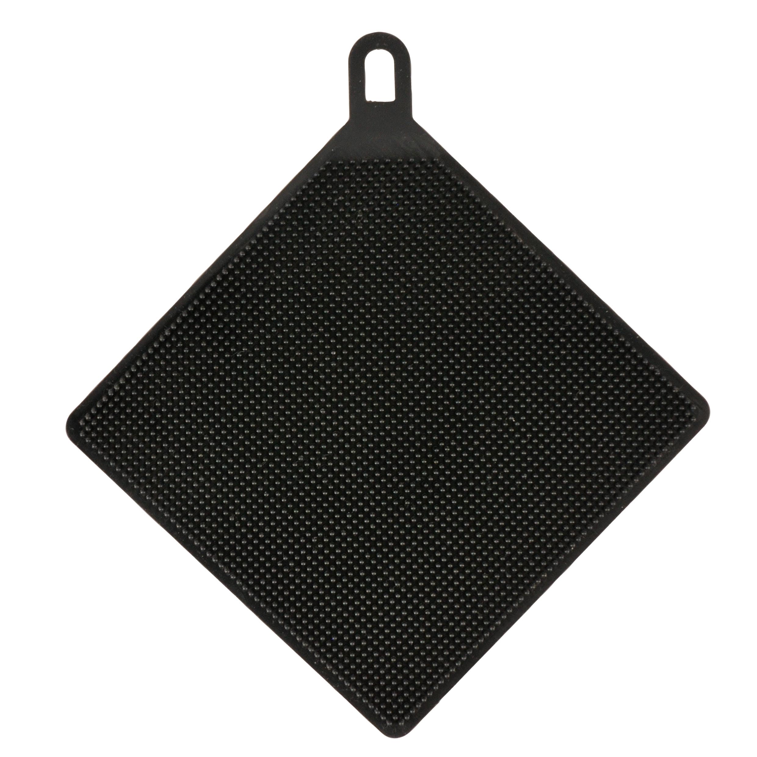 【送料無料】キャプテンスタッグ(CAPTAIN STAG) アウトドア キッチンブラシ シリコーンたわし カラビナ付 四角 ブラック UM-1935