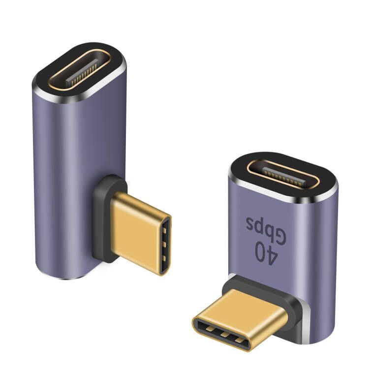 【送料無料】Duttek USB C変換アダプター 40Gbps L字型USB Type C延長アダプター 100W USB Type C エク..