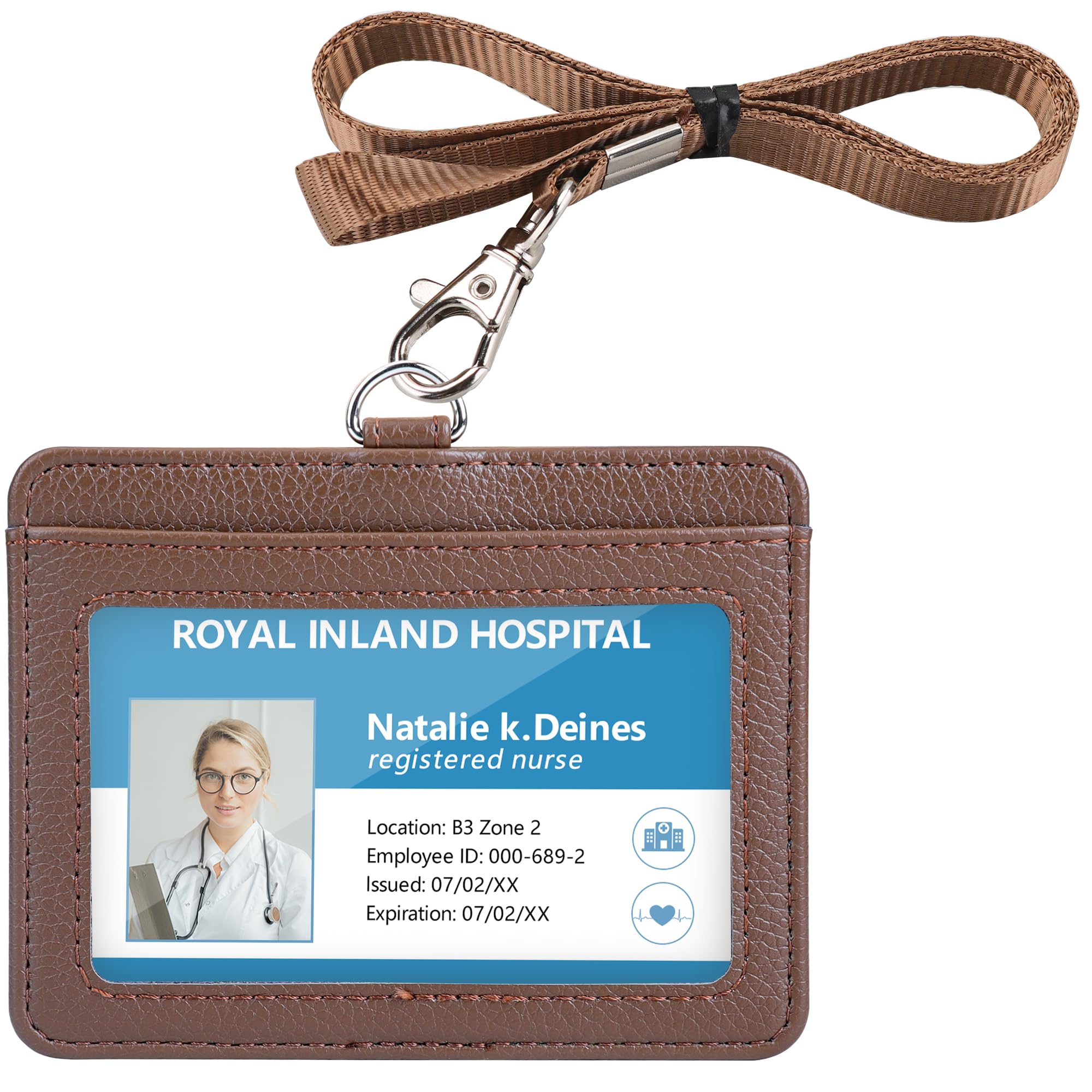 【送料無料】Teskyer IDカードホルダー ネームホルダー 名札ホルダー カードケース 横型 社員証 ネック..