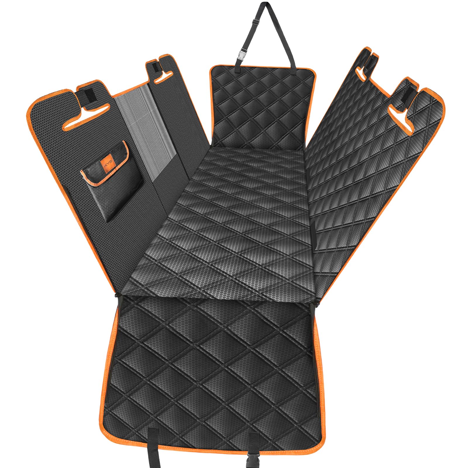 【送料無料】KYG 新型 ドライブシート ペット用 汎用 毛が付きにくい 車用シートカバー 後部座席 可視..