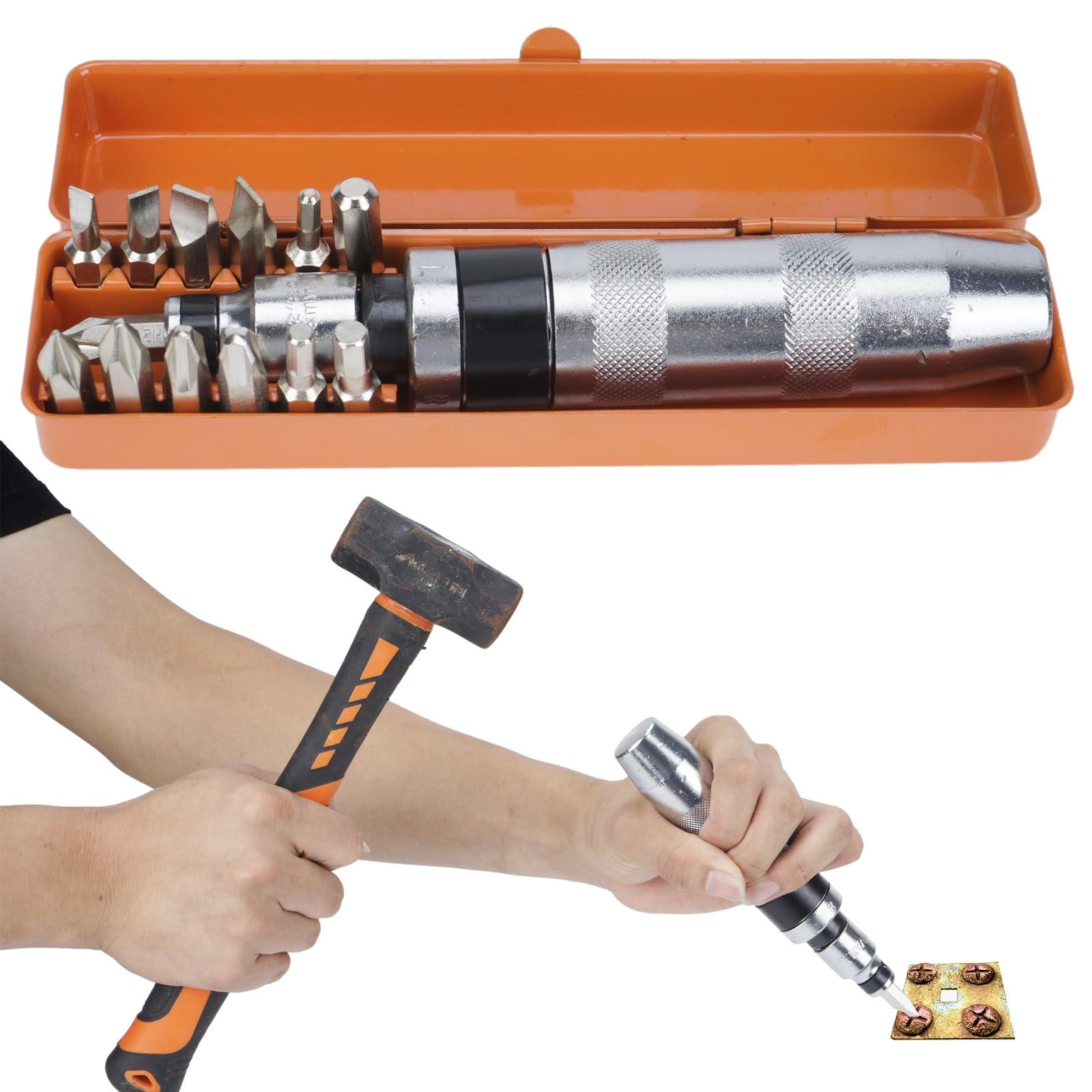 【送料無料】aleawol ショックドライバー 14点セット インパクトドライバー バイク 船 ボルト 鉄工用、..