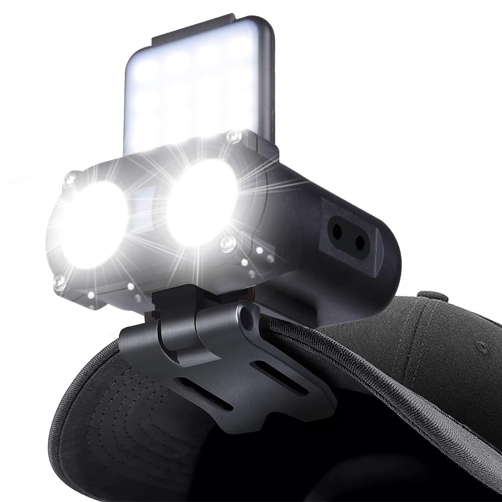 【送料無料】Msnaile キャップライト 充電式 ヘッドライト 【900ルーメン・4〜70時間連続点灯・無段階..