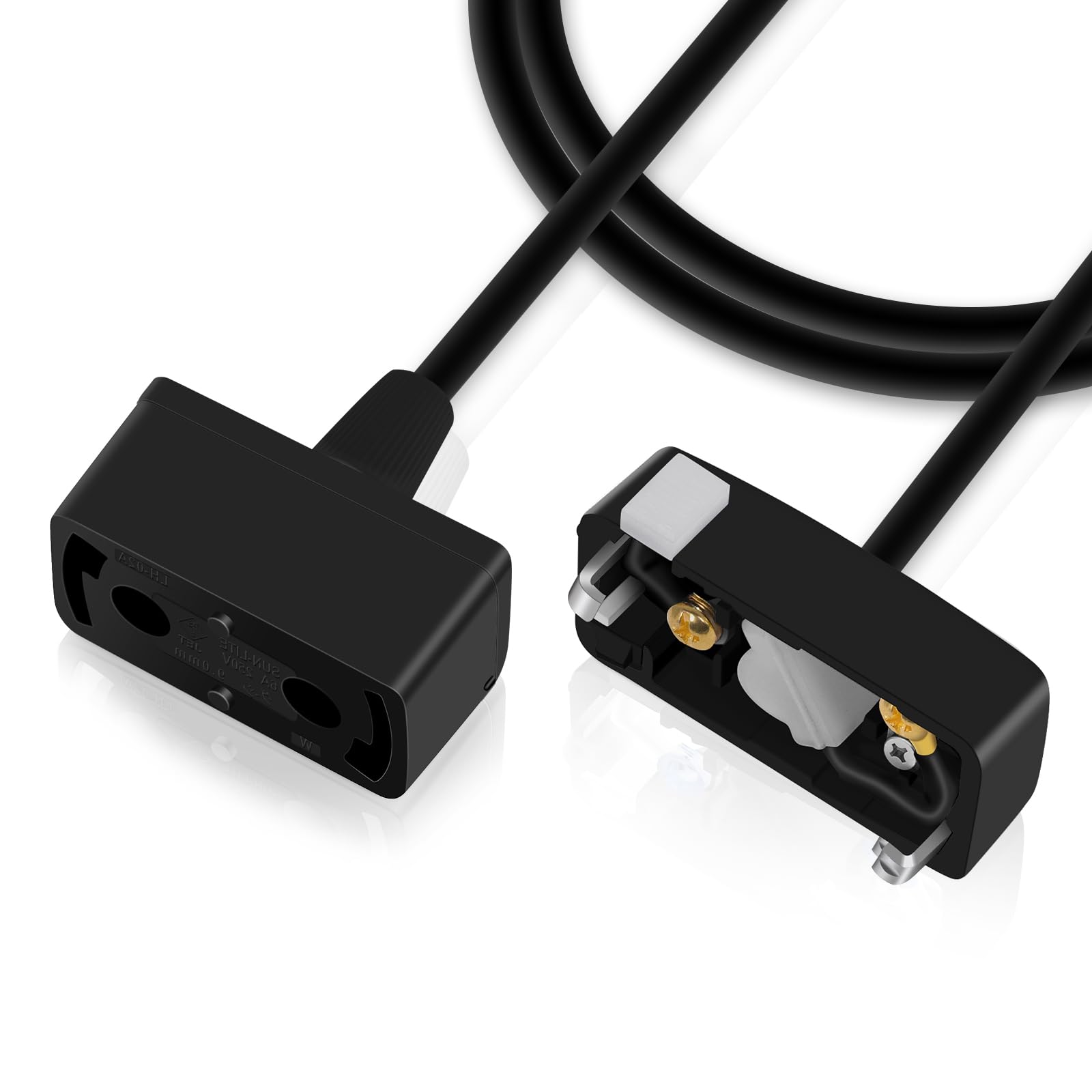 【送料無料】Pispoer|シーリング 延長コード|角型引掛シーリングアダプター 配線プラグ|延長コード付き..