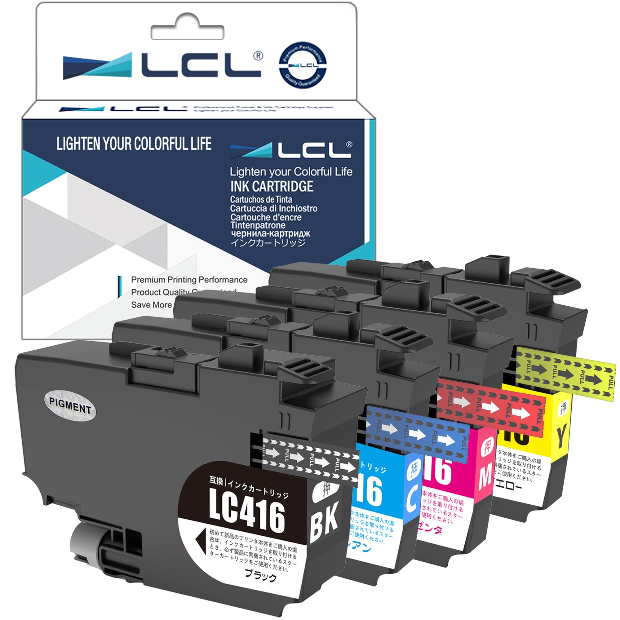 【送料無料】【限定】 LCL Brother用 ブラザーLC416-4PK 互換インク 最新IC残量表示 LC416 4色顔料タイプ LC416BK LC416C LC416M LC416Y 【2年品質】 対応機種:MFC-J4440N MFC-J4540N MFC-J4940DN DCP-4140N DCP-J4143N MFC-J4443N MFC-J4543N