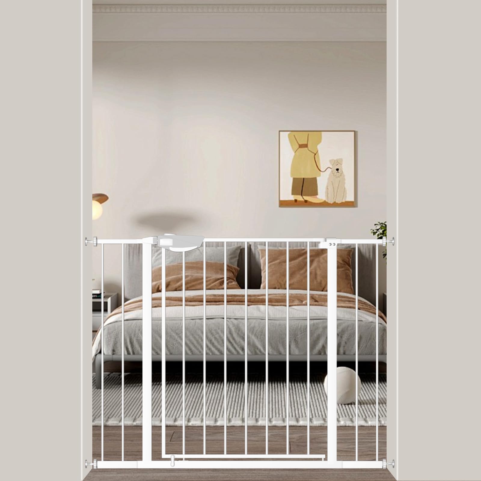 【送料無料】Seogva ベビーゲート 拡張フレーム付き バリアフリー ゲート 高さ78cm 三重ロック 赤ちゃ..