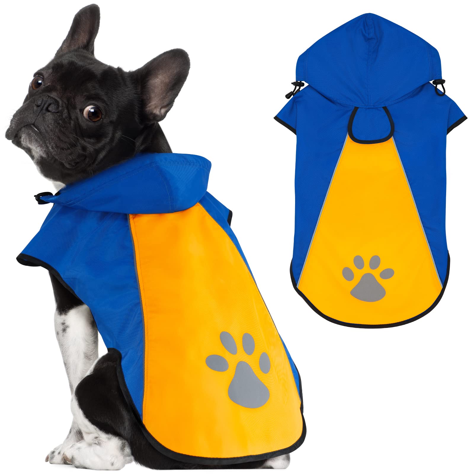 【送料無料】Kpuplol 犬 レインコート - 防水反射性犬服調節可能なペットジャケット、梅雨対策防雪 防風 通気 小型犬から大型犬および子犬用の軽量 (XL...