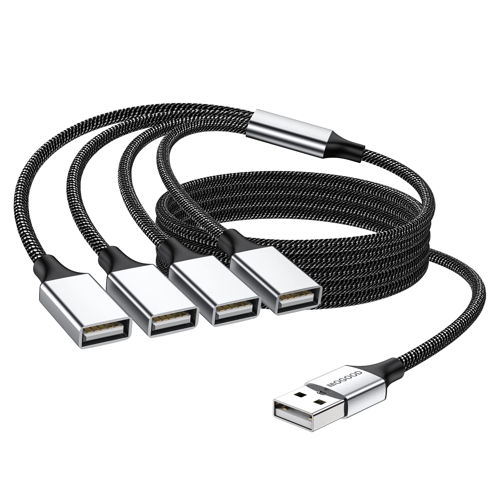 【送料無料】MOGOOD USB分岐器 1m 4-in-1 USBケーブル USBからUSBアダプタ マルチソケットUSB分岐器 US..
