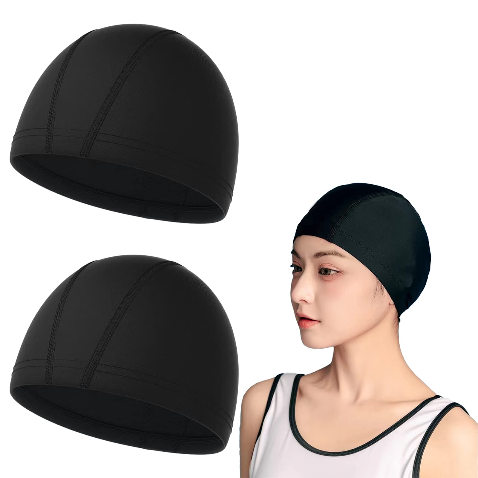 【送料無料】nalaina スイムキャップ スイミングキャップ (2枚セット) 水泳帽 プール帽子 メンズ レデ..