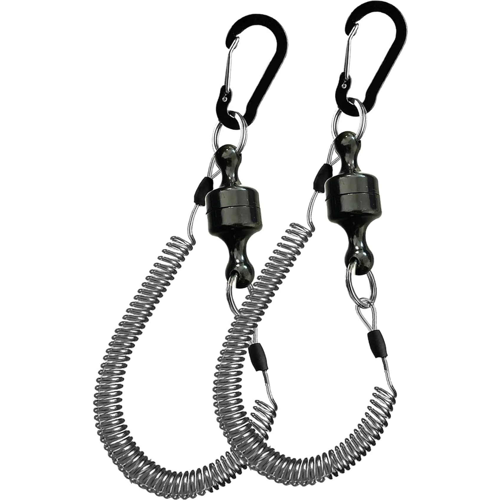 【送料無料】Wlikn マグネットリリーサー 磁気ネットリリース 2枚セット 耐荷重1.1kg 軽量 キーホルダー 小物吊り下げ アウトドア キャンプ 登山 フライフィッシング 釣り カラビナ付き