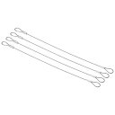 【送料無料】PATIKIL 20 cm 安全セキュリティケーブルワイヤー 4個 ステンレス鋼 20 cm x 1 mm 舞台照明ロープ ダブルループ付き DJ照明 荷物ロック用