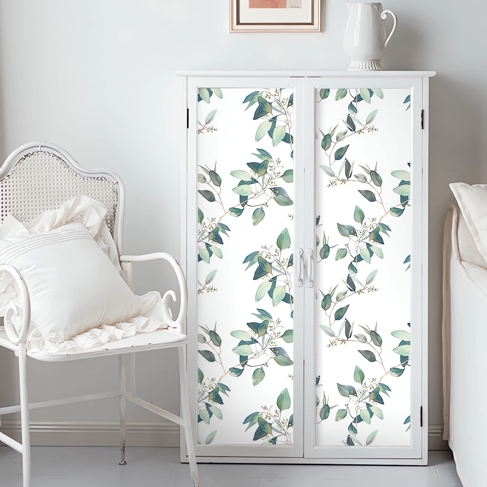 【送料無料】Juangfia 壁紙シール 葉柄 剥がせる 壁紙 防水 リメイクシート キッチン 壁紙シート カッティングシート リフォームシート DIY ウォール ステッカー 10m