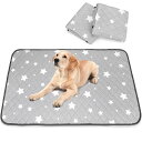 【送料無料】ULIGOTA 洗える ペットシーツ 犬 猫用 おしっこマット ペットマット 下敷きマット 洗える 速乾 繰り返し使える(星柄 100×67cm 二枚セット)