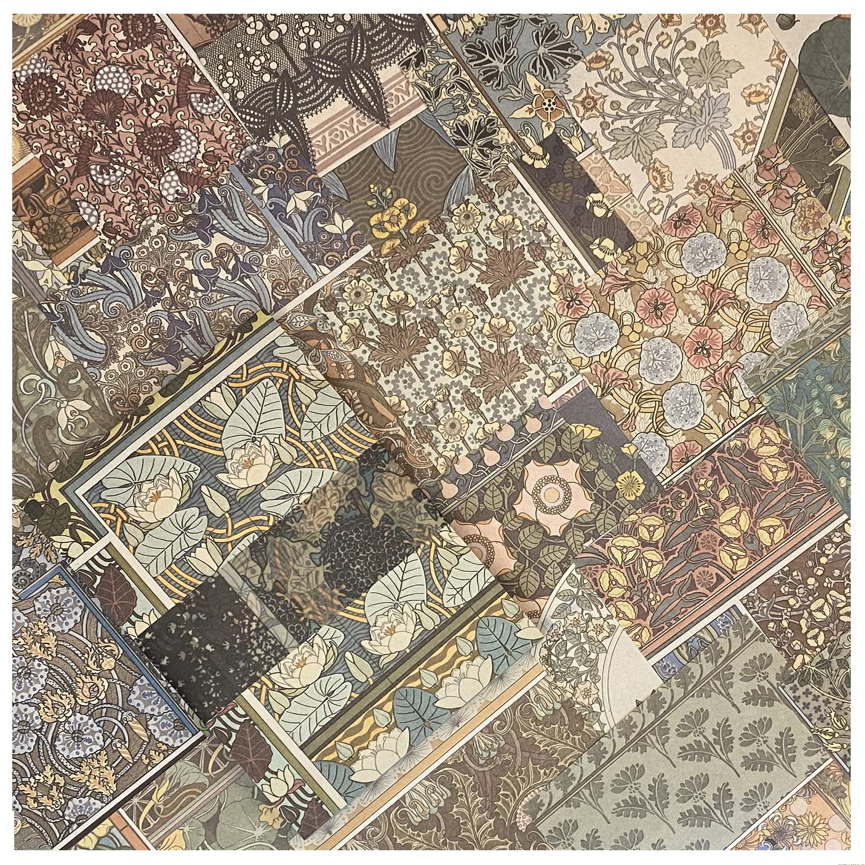 【送料無料】コラージュ 素材 デザインペーパー 詰め合わせ Arpaper ペーパー ヴィンテージ 背景紙 紙もの 素材紙 シール ノート レトロ ブック 女の子 かわいい 100枚 大容量 紙素材 コラージュ素材 アンティーク おしゃれ 花 植物 英字（プラント）