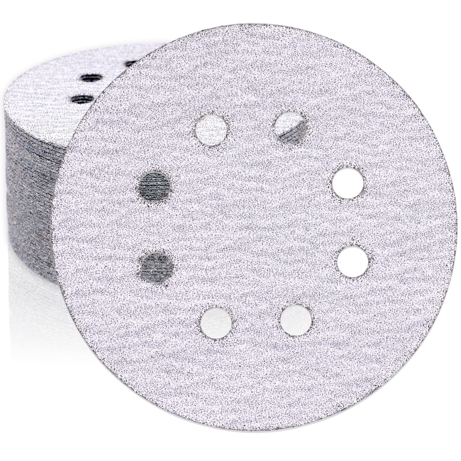 【送料無料】HWXINIE サンダーペーパー 125mm 丸型 サンディングディスク #80番 50枚入 マジック式 デ..