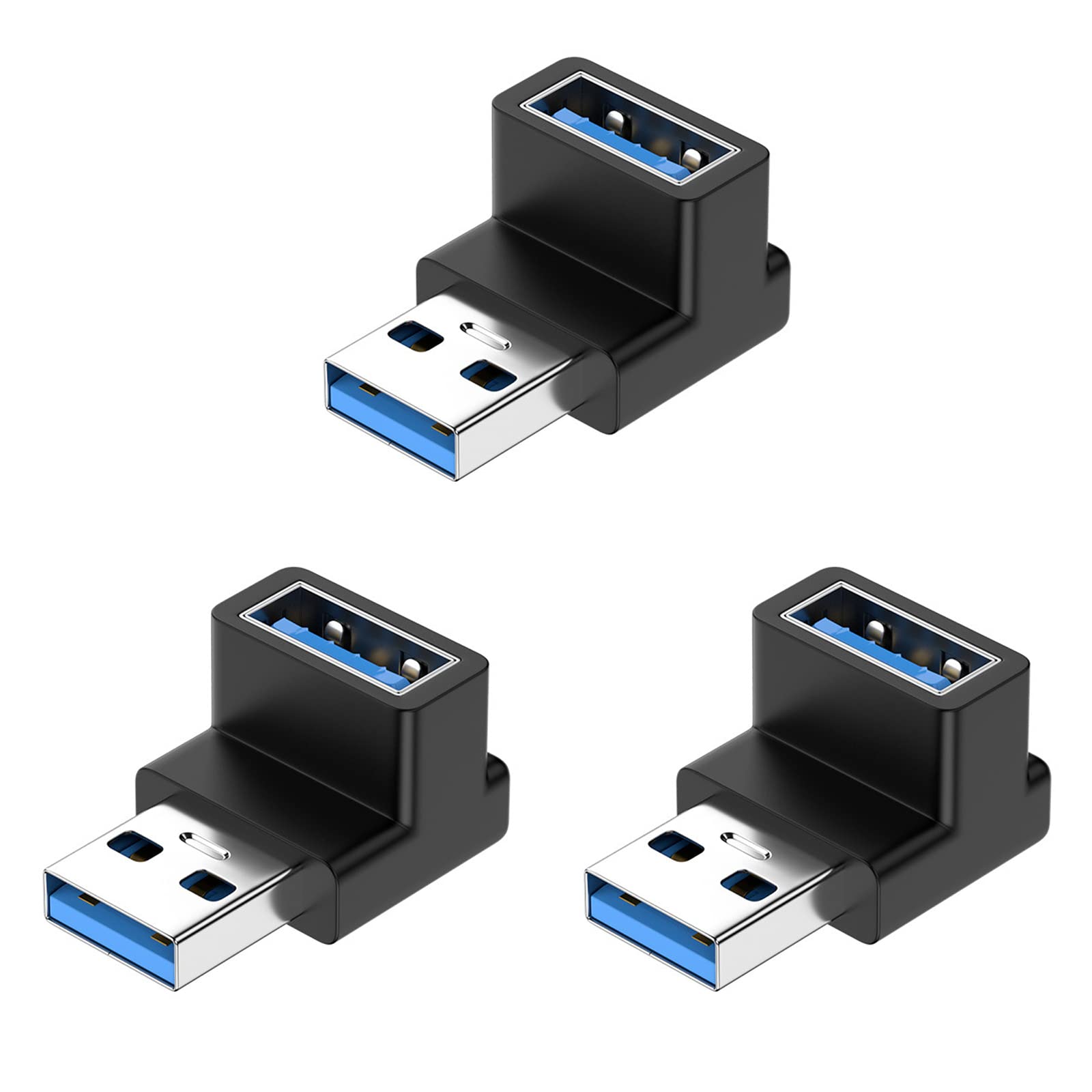 【送料無料】USB 3.1 Gen2 アダプタ L字型 3個セット Suptopwxm USB L字 USB L型 タイプA オス メス 10..
