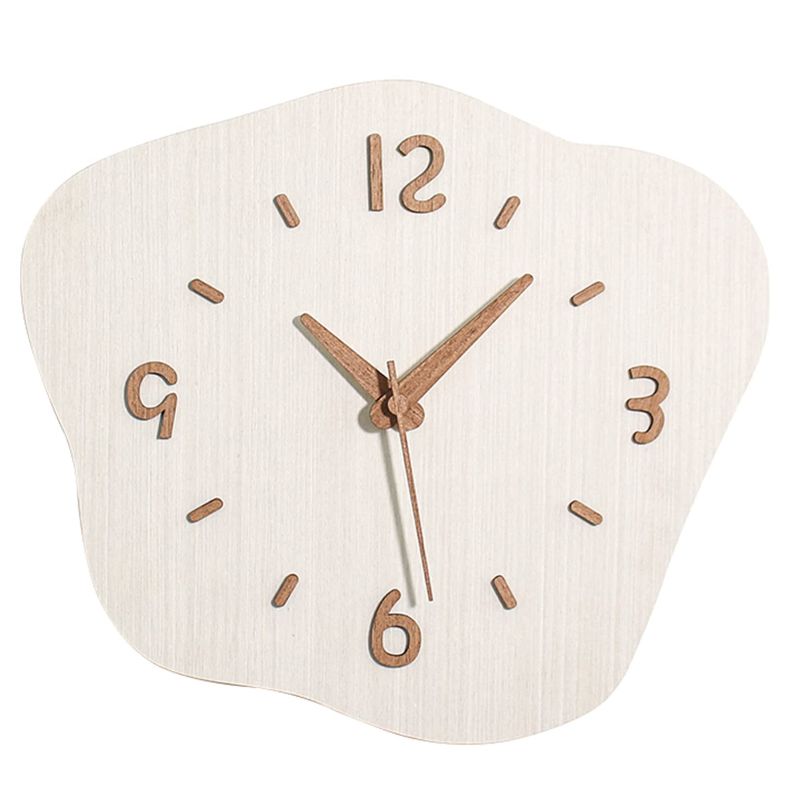 【送料無料】Danmukeji 掛け時計 木 おしゃれ 北欧 静音 時計 壁掛け花形 フレームレス かわいい 12イ..